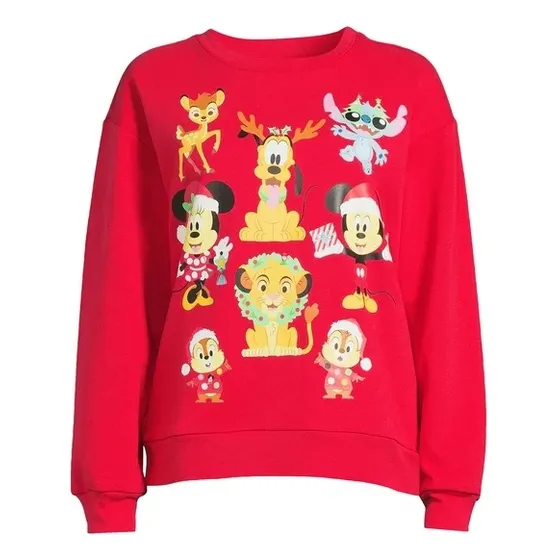 Poleron Navideño Disney Con Luces, Original