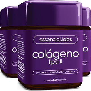 03 Potes Do Colágeno Tipo Ii 45mg - Fórmula Exclusiva Para A Articulação Com Máxima Concentração E Biodisponibilidade - 180 Cápsulas 03 Potes Do Colágeno Tipo Ii 45mg - Fórmula Exclusiva Para A Articulação Com Máxima Concentração E Biodisponibilidade - 180 Cápsulas