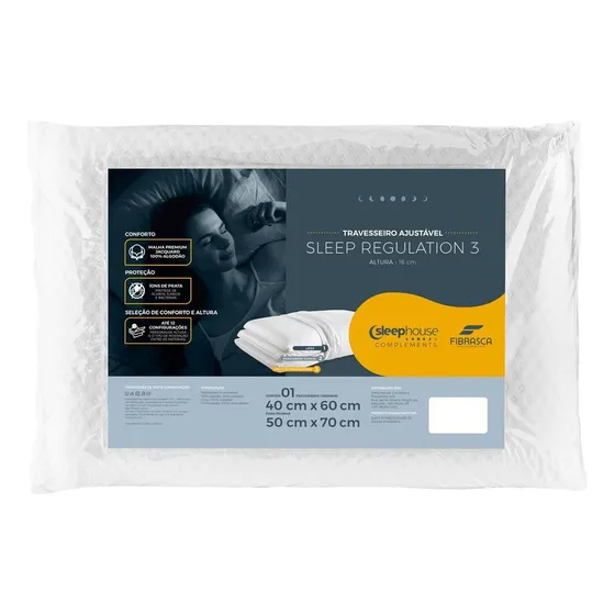 Travesseiro Ajustável Regulation 3 - 40x60x16 - Sleep Comple