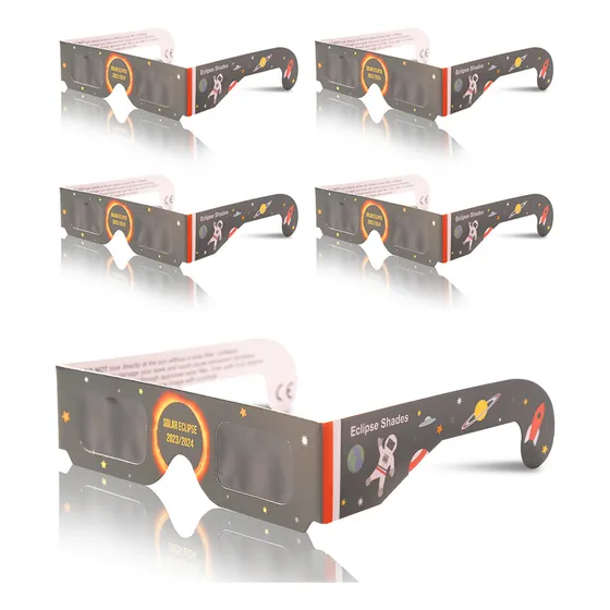 5 Pack Lentes Gafas Eclipse Solar Certificado Iso Ver Sol