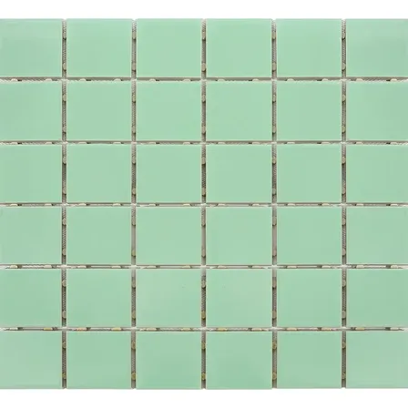 Caixa Com 25 Pastilhas Porcelana Verde Primavera Brilhante Verde Primavera