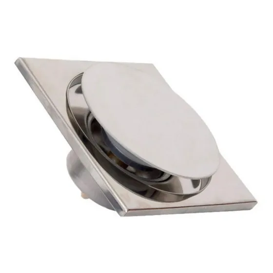 Rejilla Centro Piso Push Tapa Ciega 10x10 Acero Inoxidable 