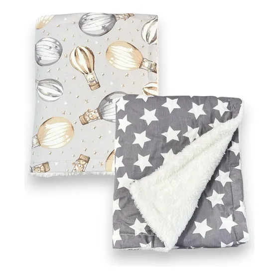 Pack 2 Mantas Bebes Corderito Y Gabardina Abrigadas Hermosas