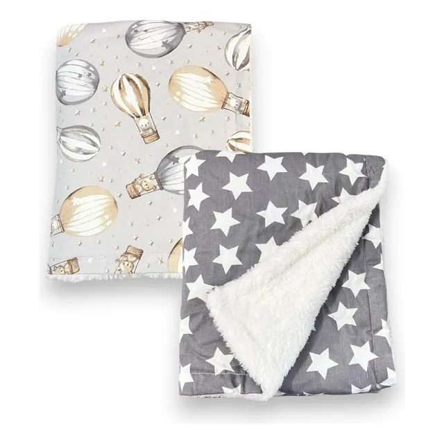 Pack 2 Mantas Bebes Corderito Y Gabardina Abrigadas Hermosas
