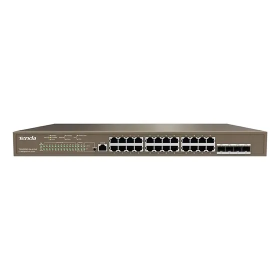 Tenda Teg5328p-24-410w Switch Poe 24 Puertos Gigabit 4sfp L3