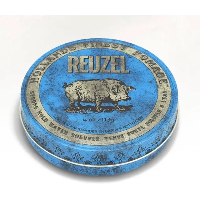 Reuzel Blue Cera Pomada Cabello Hombre Brillosa Fijación Fuerte 113g