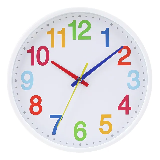 Reloj Pared Silencioso 8.5  Para Niño Decorativo Cuarzo Aula