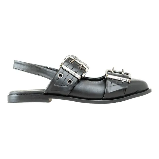 Zapato Mule Con Hebillas Sureya Negro Heyas