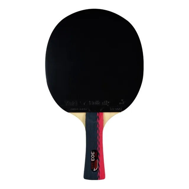Raqueta de ping pong Butterfly Bty 303 negra/roja FL (Cóncavo)