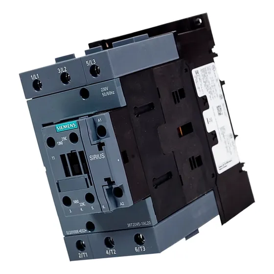 Contactor 50hp 80amp Ac3 1na1nc 220v Siemens 3rt2045-1al20