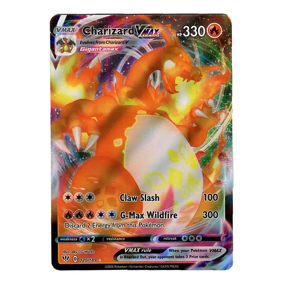 Charizard Vmax 020/189 Original Pokemon Tcg *envio Gratis*