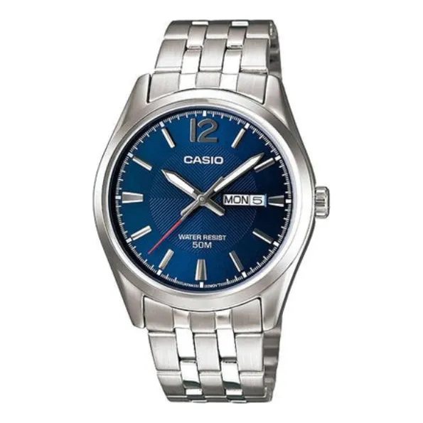 Reloj Casio De Caballero Azul Fecha Mtp-1335d-2av Garantía