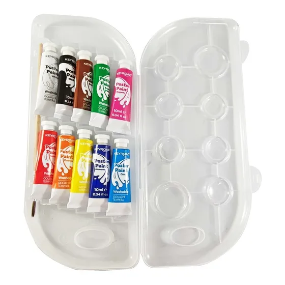 Estuche Pintura Gouache X 10 Unds De 10 Ml Keyroad.