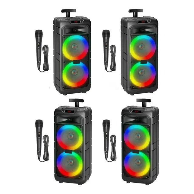 4pcs Altavoces Bluetooth Recargable Subwoofer Activo Bafles