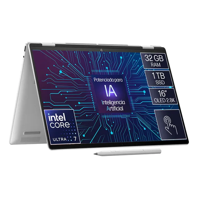 Laptop HP Envy x360 2-in-1 16-ac0000la Intel Core Ultra 7 32GB RAM 1TB SSD 16" Pantalla Táctil