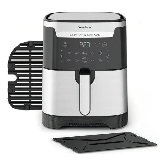 Freidora De Aire Digital Moulinex Easy Fry & Grill XXL 6,5Lts, INOX, 1850W