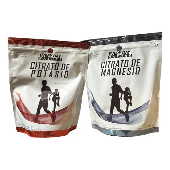 Citrato De Magnesio 1 Kg + Citrato De Potasio 1 Kg