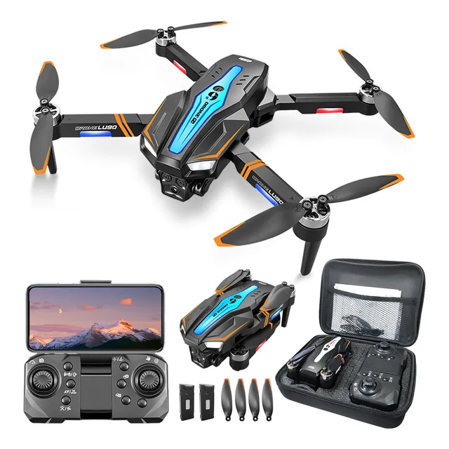 Drone Mini Ourlife Lu90 4k Motor Confiable 2 Batería Naranja