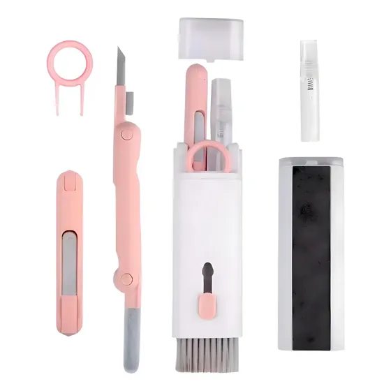 Kit 7 Em 1 Escova Macia Limpeza Teclado/celular/fone/AirPods