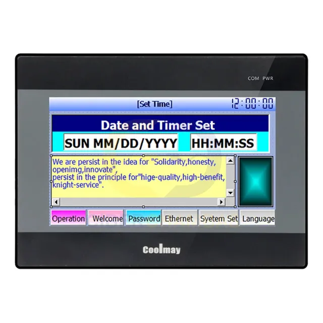Pantalla Hmi 7in Y Plc Integrado 24in 24out 4ad 2da Rs485