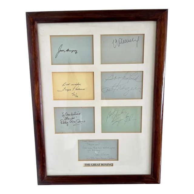 Autógrafos Boxeo Sugar Ray Robinson, Dempsey, Frazier, Etc..