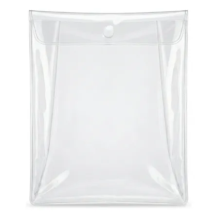 Conjunto 100 Sacos Botão Cristal Transparente Pvc 25x30