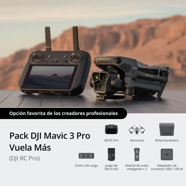 Dji Mavic 3 Pro + Rc Pro + Bolso + 3 Baterías Incluidas