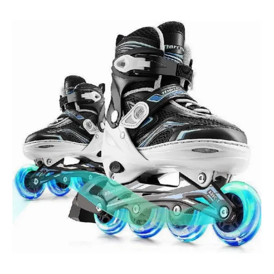 Patins In-line Semi Profissional Base Alumínio Tam. 37 Ao 40