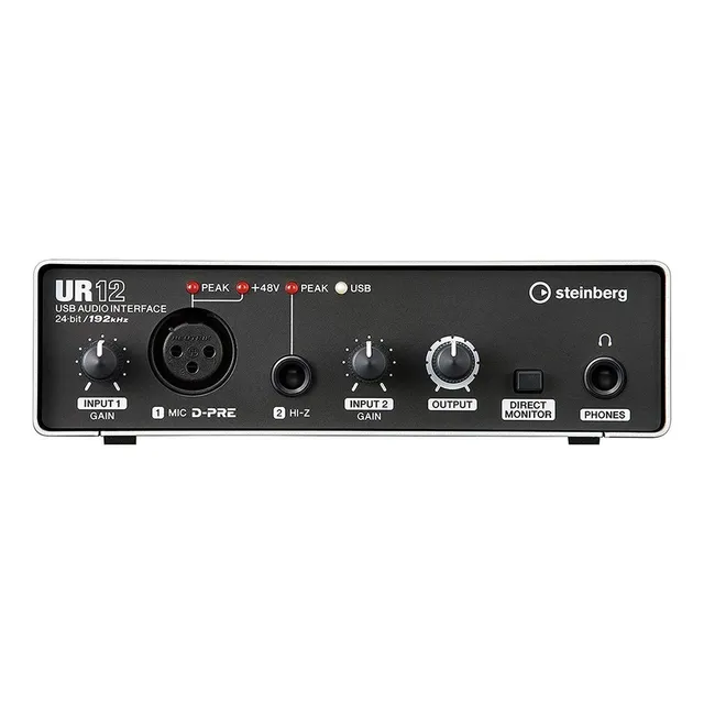 Interfaz de audio Steinberg UR12 110/220V negra 1.ª gen