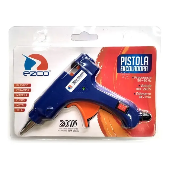 Pistola encoladora eléctrica Ezco SD-E x unidad color azul 220V