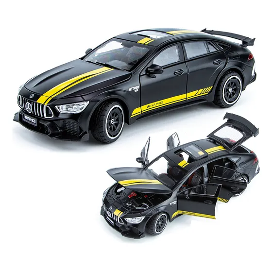 Benz Amg Gt63 Miniatura Metal Coche Con Luces Y Sonido 1/24