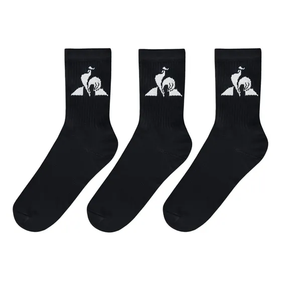 Pack X3 Calcetines Para Hombre Con Logo Negro Le Coq Sportif