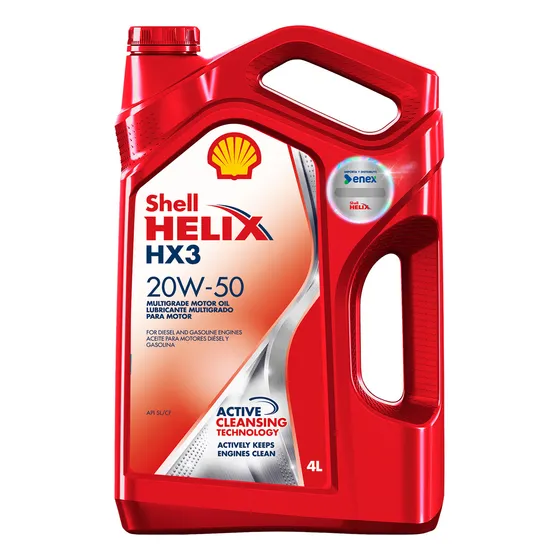 Aceite De Motor Shell Helix Hx3 20w50 Sl/cf 4 Litros