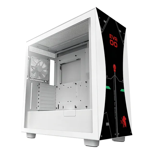Gabinete Gamer Xtreme Pc Gaming Evangelion Edition Cxtevh7wt Media Torre Atx/micro Atx/itx Fan 2x120mm Usb-c Cristal Templado Blanco