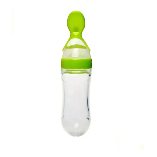 Biberon Cuchara Silicona Bebe Papillas Licuados 90 Ml
