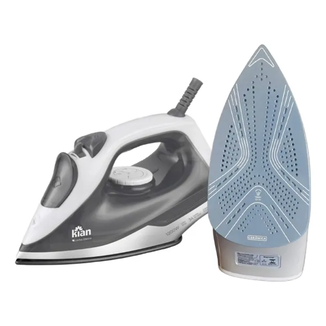 Ferro De Passar Roupa A Vapor 127v 1200w Base Cerâmica