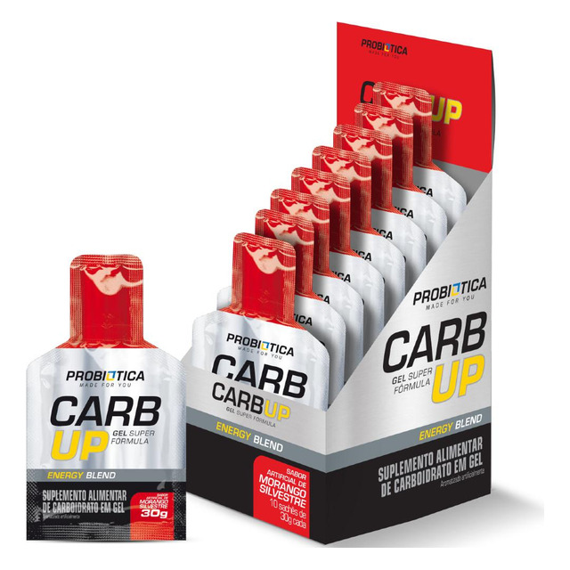 Carb Up Gel Super Fórmula 10 Saches De 30g Cada - Probiótica Sabor:morango Silvestre Carb Up Gel Super Fórmula 10 Saches De 30g Cada - Probiótica Sabor:morango Silvestre