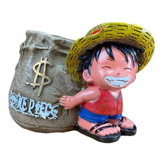 Porta Caneta Luffy One Piece Boneco Colecionável Em Resina