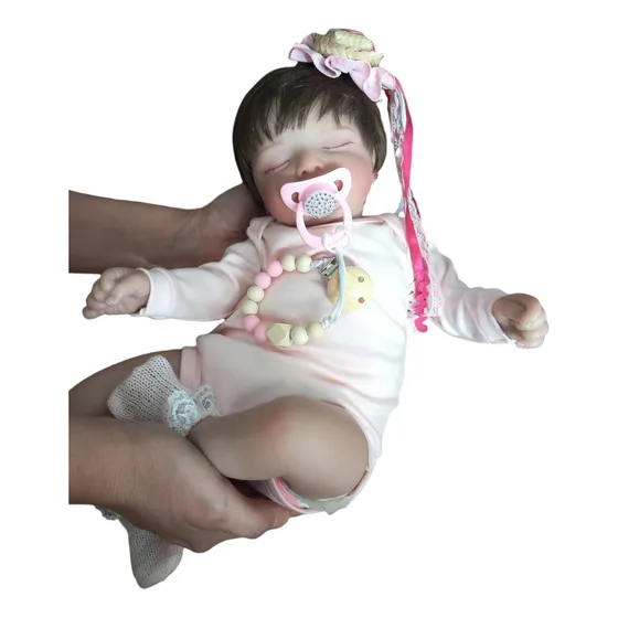 Boneca Bebê Quase Real Reborn Realista Menina Rosalie Doll