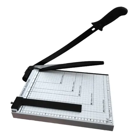 Cizalla Guillotina Palanca Corta Papel Manual Autoafilable Cuchilla Acero Trimmer A4 Smart Tech Blanco