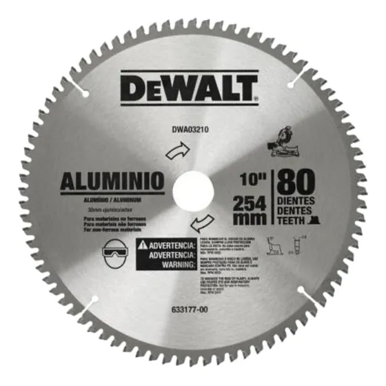 Disco De Sierra Circular 10 80t Dewalt Dwa03210 Color Plateado