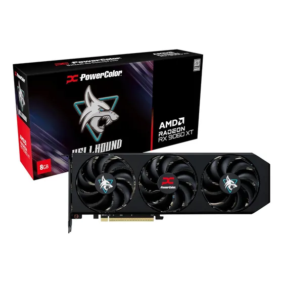 Tarjeta gráfica Powercolor Hellhound Amd Radeon Rx 9060 Xt 8 GB Gddr6 PCI Express Hdmi Displayport