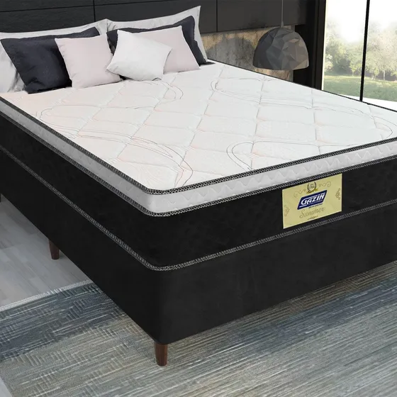 Sommier 2 Plazas Espuma Alta Densidad 1.60 150kg Altura 24cm