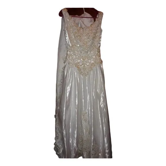 Vestido De Novia Nuevo Bordado Con Perlas Y Lentejuelas