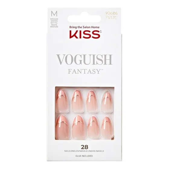 Press-on Nails Kiss Con Forma De Almendra, Forma De Almendra