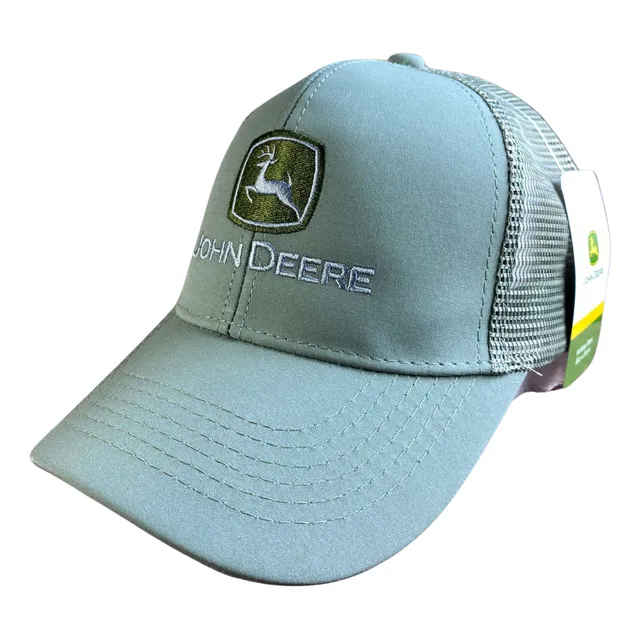 Gorra Estilo John Deere Verde Malla Original Trucker Jd082 Verde Musgo Único