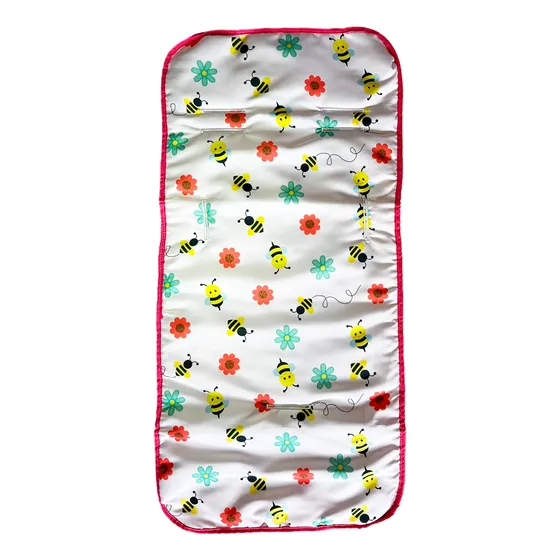 Capa De Carrinho De Bebê Universal Fofo Colchonete Abelhinha