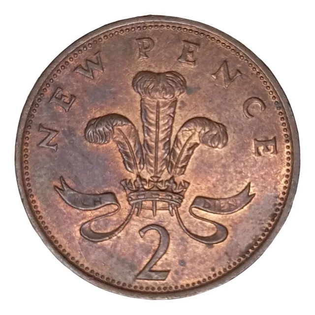 Moneda England Two New Pence 1980 Bonita