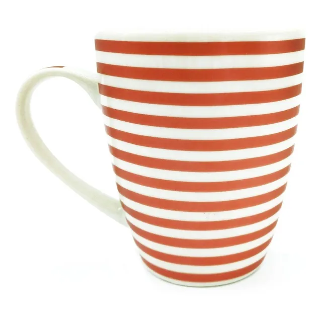 Taza Cónica Mug Jarro Para Te/café, Deco Rayas, 11842