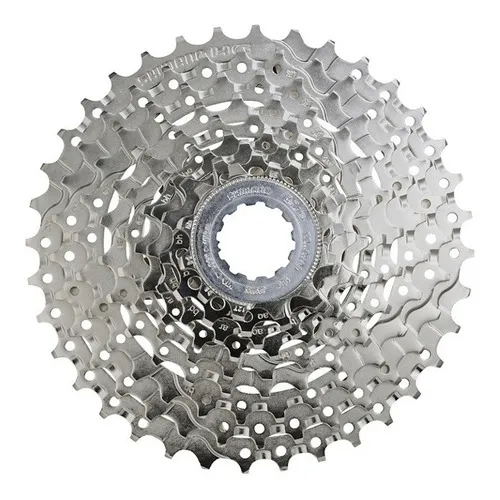 Casete para bicicleta Shimano CS-HG400-9 9s 11-34t Sprocket, color gris, número máximo de dientes 34
